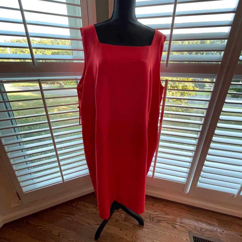 Kasper size 22 square neck sheath dress